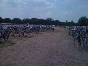 A sea of bikes...of all kinds...from mountain bikes to $10k works of art!